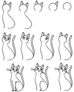 Comment Dessiner Un Chat Sur Stage De Dessin Gratuite